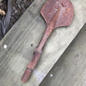 Clay Spade before being restored with Xtroll Rust Conqueror