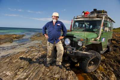 Roothy standing with Milo his 4WD has used AW10 Antiwear 