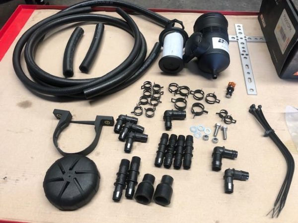 all parts included in the Provent fitting kit