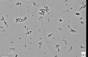 Soot particles in exhaust gases