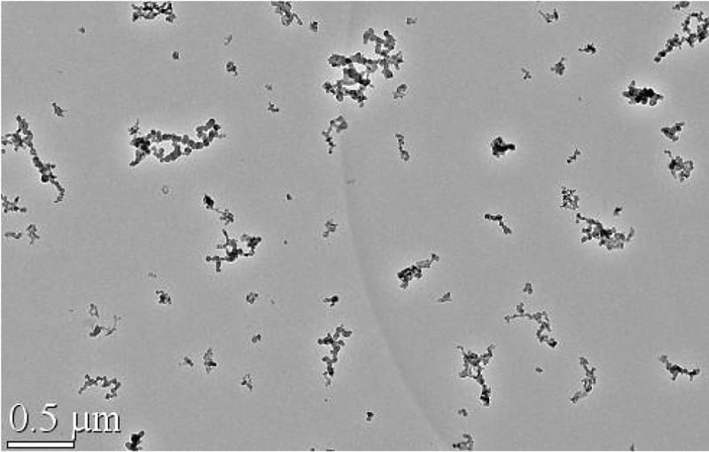 Soot Particles from an untreated engine